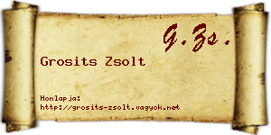 Grosits Zsolt névjegykártya